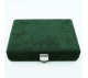 Green Suede 20 Slot Ring Latch Case 9 3/4" x 7 1/2" x 2" H